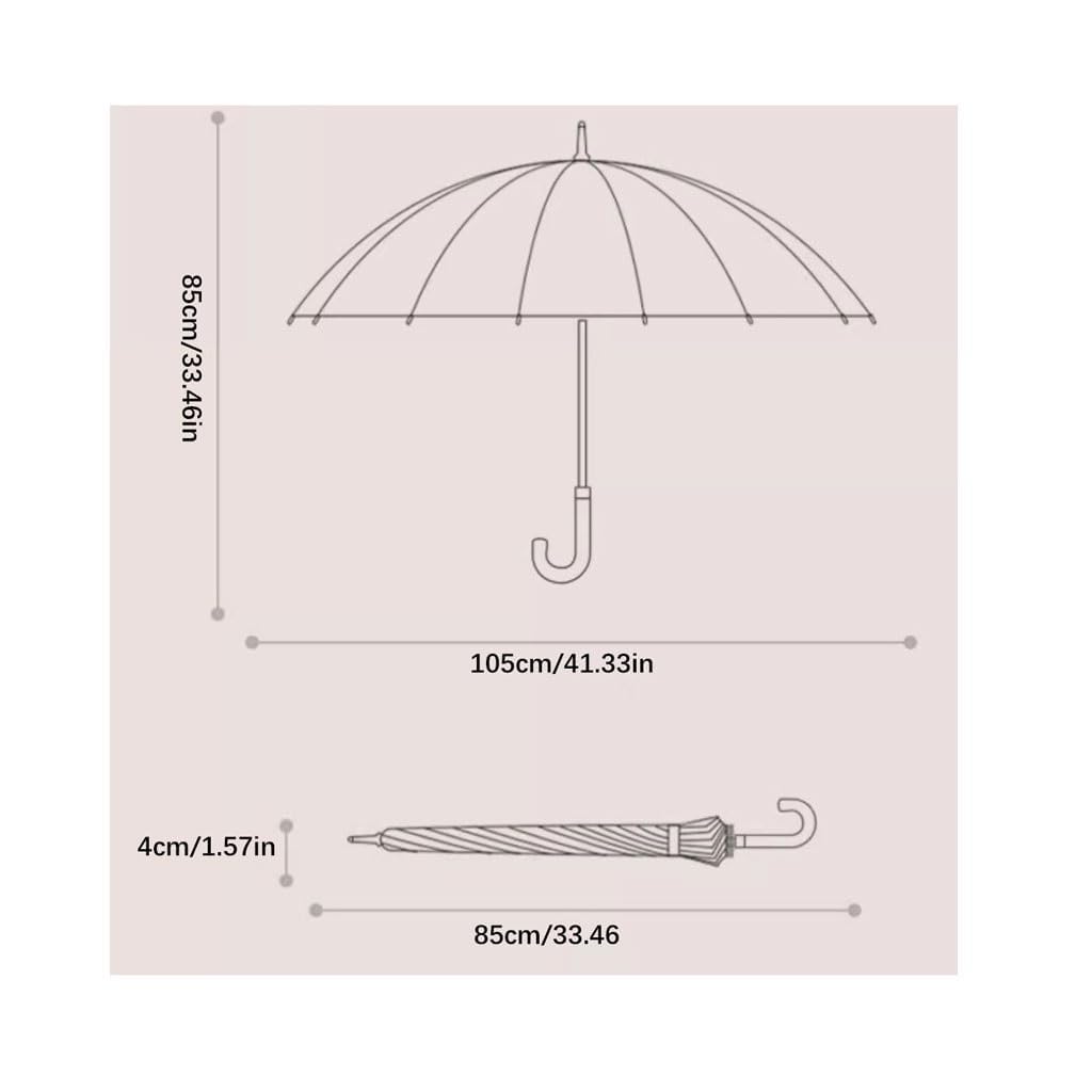 eexbz Umbrellas for Rain Women's Manual Fair and Rain Umbrella, Storm and Rainproof Dual-Purpose Umbrella, 24-Bone Men's Straight Business Umbrella Strong Umbrella for Wind and Rain(E)