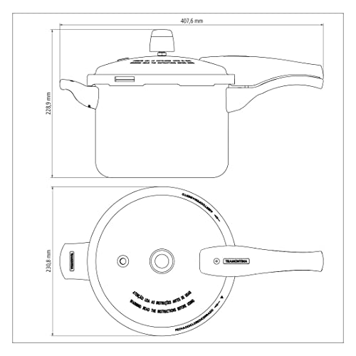Pan Pressão 4.5L 20Cm Vancouver, Tramontina, 20581720, Vermelha, 20 cm