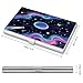 VstaDank Starry Cosmos Business Card Holder Fashion Aluminum Alloy Flip Cover Credit Card Holder High End Professional Name Cards Case Exquisite Pocket Metal Cards Holder for Work