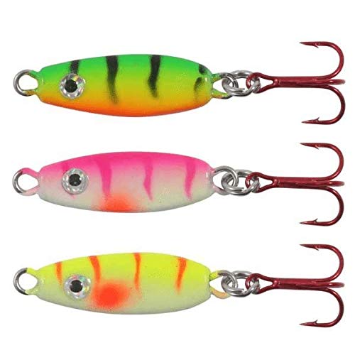 Northland Tackle FMUVS3K-3-99 Uv Forage Minnow Spoon Ft/Pink T/Elec Perch 1/8 OZ