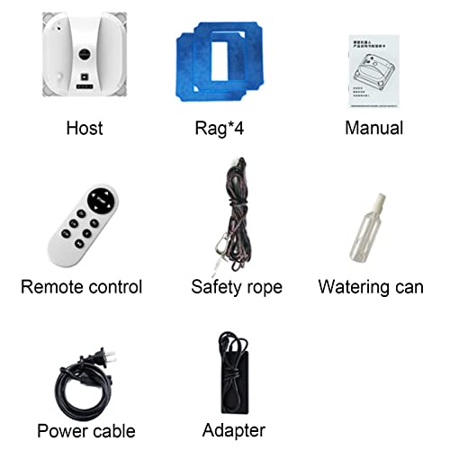 QJJML Window Cleaner Robot with Remote Control, Electric Glass Cleaning Robotic - Anti-drop/2500pa Vacuum Suction, for Indoor Outdoor High Windows - Image 7