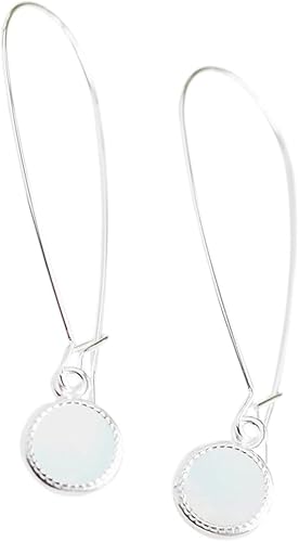 Miniatura 26 de Bottled Up Designs Handmade Long Drop Earrings, Sterling Silver, Eco Friendly, Recycled Vintage Bottles, Made in USA, Birthday Gifts, Mothers Day