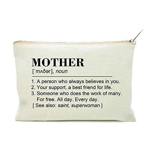 Mother Birthday Gift, Mother Toiletry Bag, Mother Gift, Mother Definition Quote, Mother Cosmetic Bag, Makeup Case, Mum Gift
