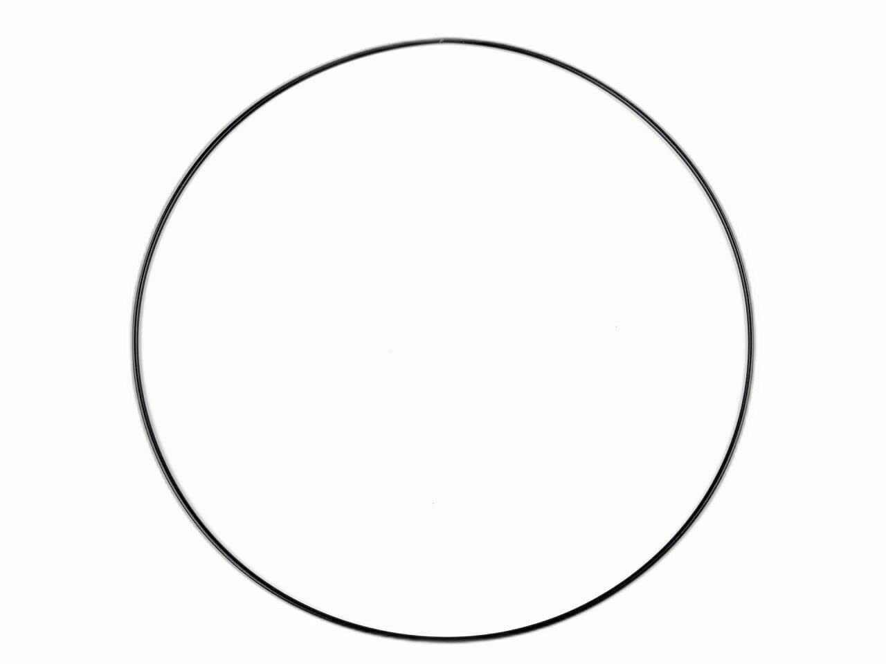 Rayher Coated Metal Ring for Crafts and Wreath Making, Large Hoop with a Diameter of 30cm for Dream Catcher and Macrame, black, 2505401