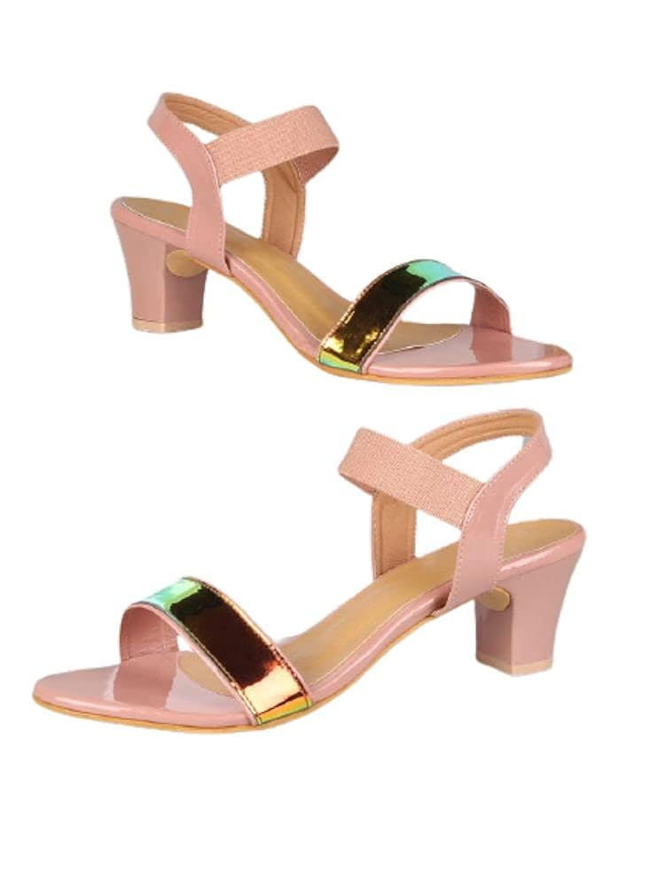 peach sandals heels