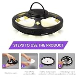 Longzhuo Floh Falle für Home Omnidirectional Floh Catcher mit 2 Klebstoff Pads & 2 Lichtmodi, sichere Indoor Schädlingsbekämpfung für Schlafzimmer, Wohnzimmer & Küche (schwarz)