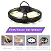 Longzhuo Floh Falle für Home Omnidirectional Floh Catcher mit 2 Klebstoff Pads & 2 Lichtmodi, sichere Indoor Schädlingsbekämpfung für Schlafzimmer, Wohnzimmer & Küche (schwarz)