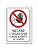Adesivo Vietato l’ingresso ai non Addetti ai Lavori, cartello per porte, in PVC morbido, laminato opaco, impermeabile, mis.15x20 cm