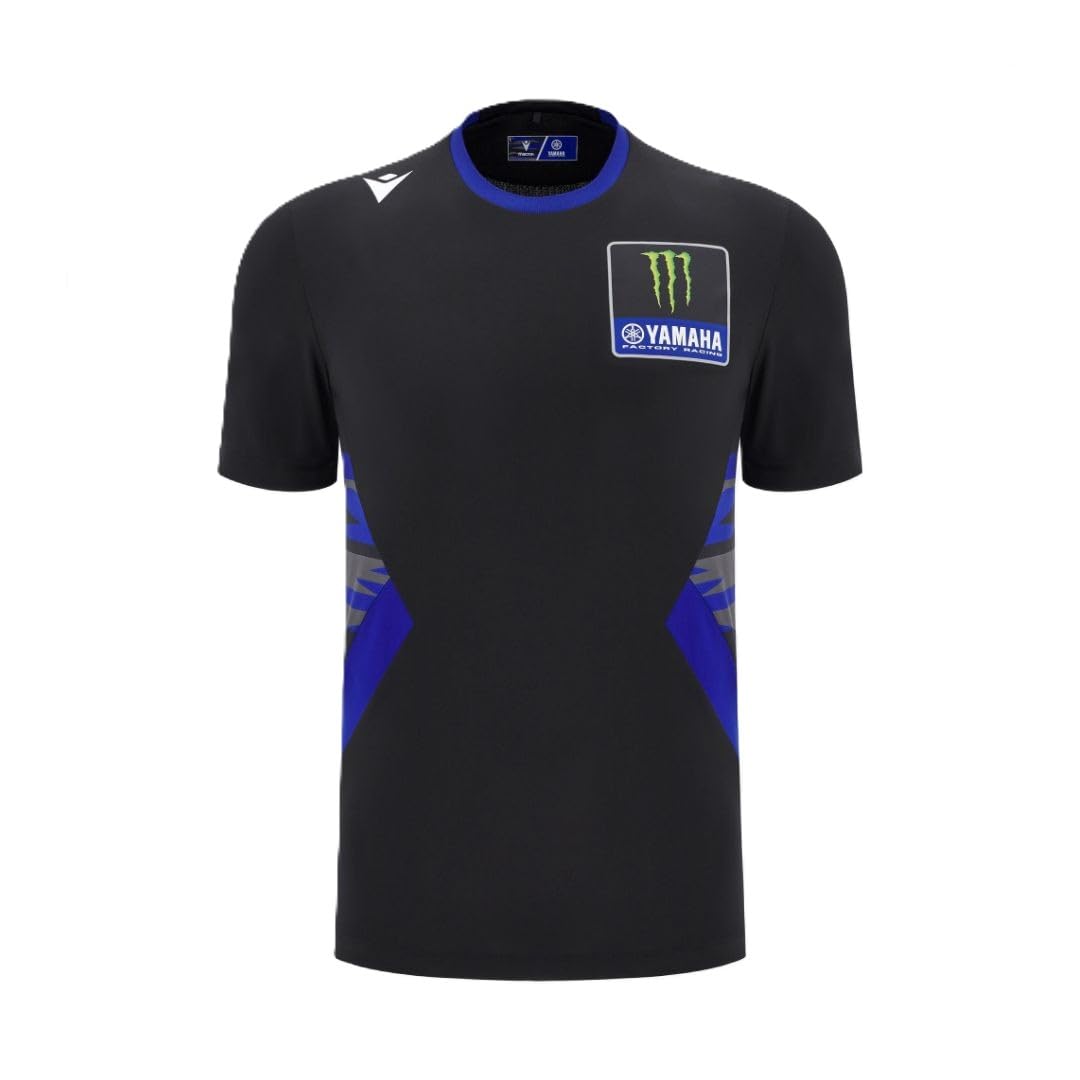 Monster Energy Moto GP Fan Gear Men's T-Shirt, Black/Blue, M