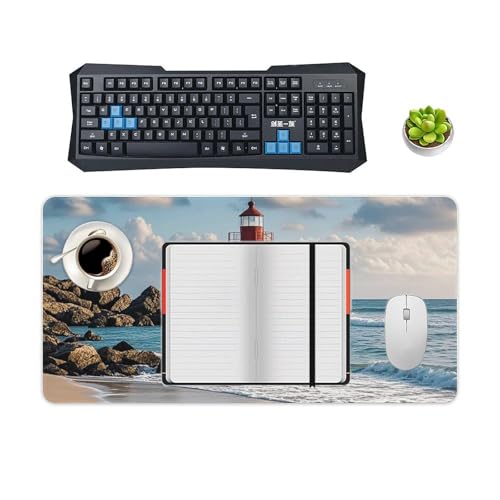 Alfombrilla de mouse RLDOBOFE Sea Lighthouse Sandbeach L miniatura 4