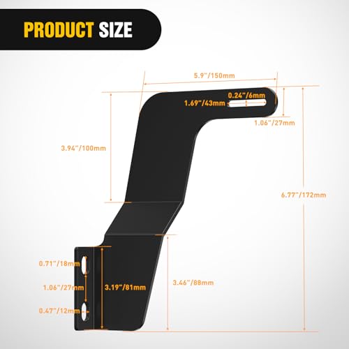 Image of Nilight Front Lower Hidden Bumper Mounting Brackets for 32inch Single Double Row LED Light Bar Compatible with 2016-2023 Toyota Tacoma