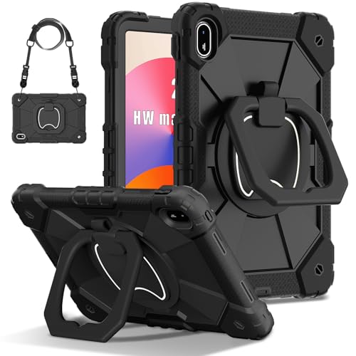 Coque Huawei Matepad SE 11" 2024 antichoc noire avec béquille