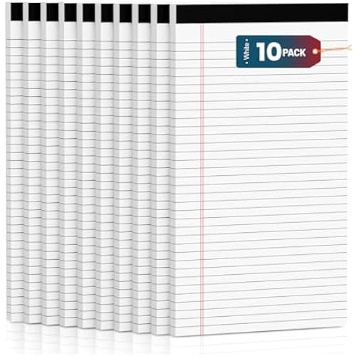 Note Pads 8.5"x 14", 10 Pack Legal Pads 8.5 x 14 White Legal Notepad
