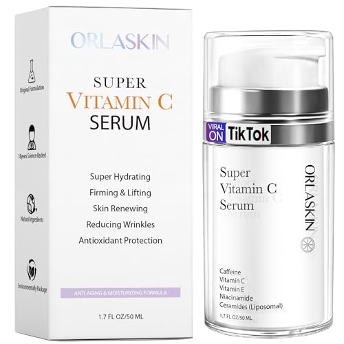 Super Vitamin C Serum For Women Over 70,Vitamin C Face Serum For Women Anti Aging Dark Spot Remover For Face Skin Care, Targets Age Spots, Wrinkles, Brightening, Pore Minimizer, Hydration 1.7fl Oz