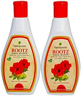Rajah Ayurveda ROOTZ Shampoo 200ml (Pack of 2) โ |Royal Ayurvedic Shampoo for your Hair with Goodness of Hibiscus, Brahmi, Neem and Shirakakai| Paraben Free|