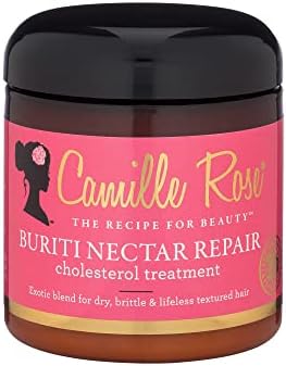 Camille Rose Buriti Nectar Repair Cholesterol Treatment, for Dry Brittle Lifeless Textured Hair, 8 fl oz