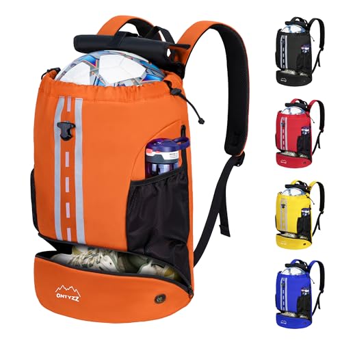 ONTYZZ Mochila de Futbol con Zapatillero Impermeable Mochila Depo...