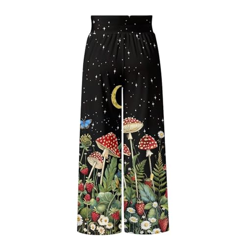 Women Loose Fit Summer Trousers Casual High Waisted Palazzo Pants with Pockets Plus Size Beach Travel Outfits3