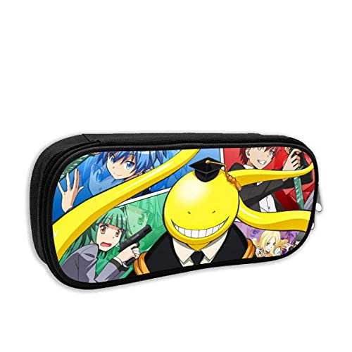 Niños Niño Gran capacidad Cremallera Estuche para bolígrafos Asesinato Aula Koro Sensei Cartel Maquillaje Bolsa Organizador de escritorio Estudiantes lindos Papelería Bolsa para oficina