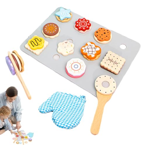 Ensemble de plats à biscuits pour enfant en bois et aides apprentissage