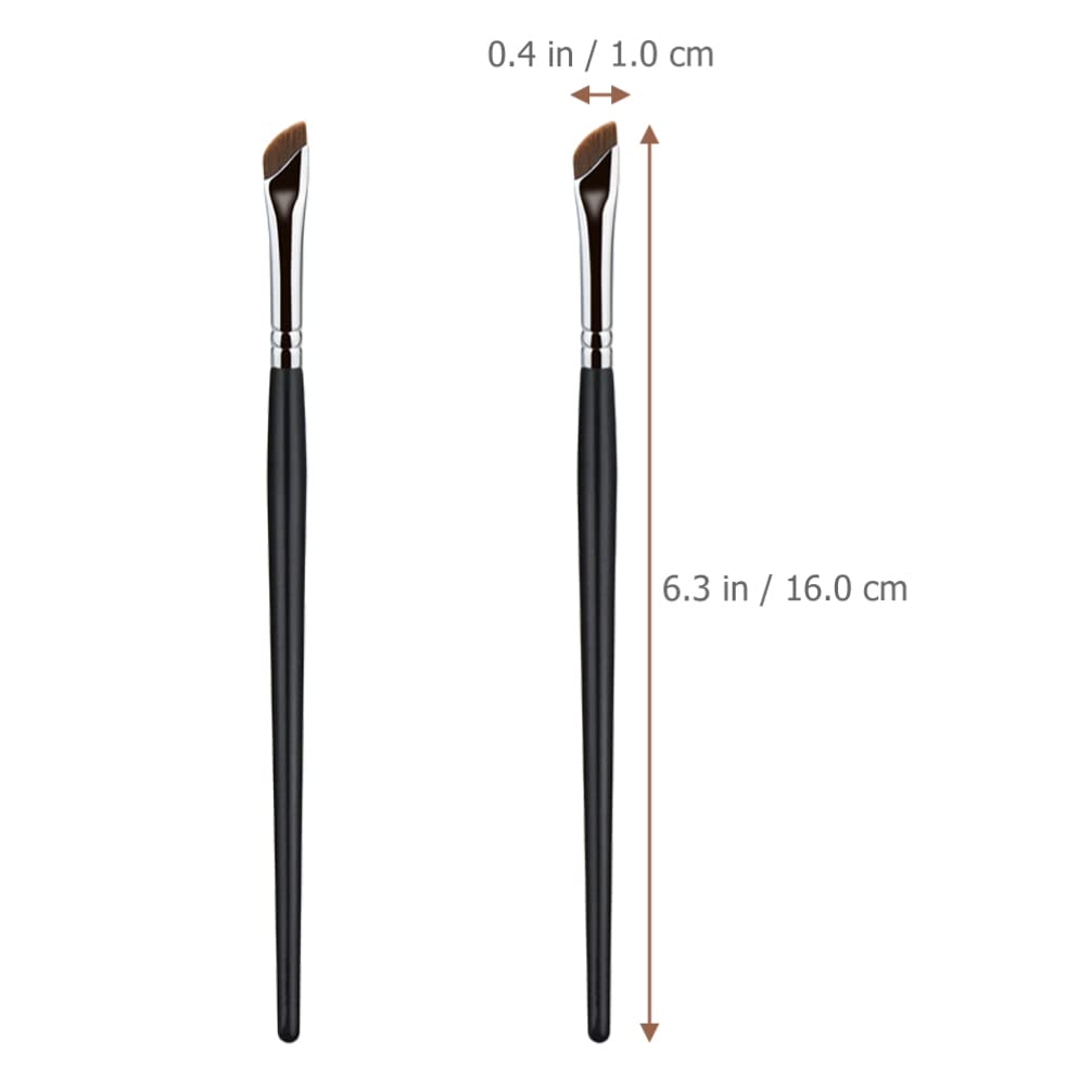 2pcs Eyebrow Brush Makeup Tool Makeup Brush Wand Eyeliner Brush Cosmetic Brush Angled Brow Brush Makeup Supplies Angled Eye Shadow Brush Flat Concealer Brush Angled Makeup Brush