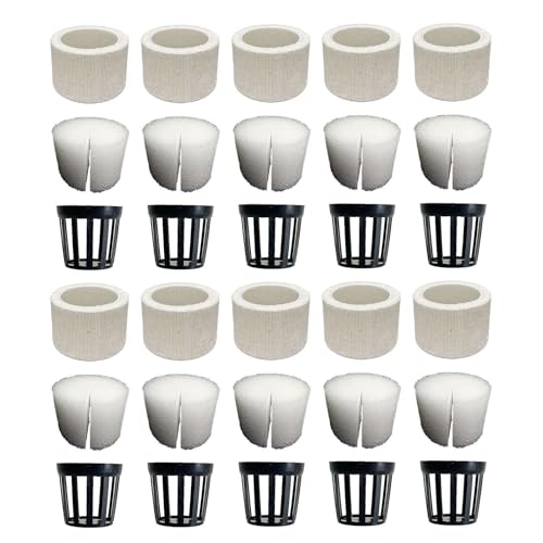 gifyym Juego de anillos fijos para plantas acuáticas, maceta de peso para plantas de acuario, base de cesta de fijación de plantas de cerámica, maceta de peso de plantas de acuario, anillos de