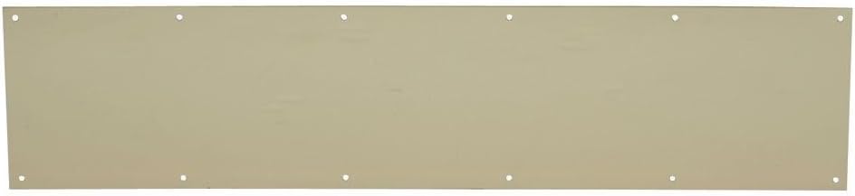 Schlage Lock Company SC8400PA3 6X34 H.B. Ives Kick Plate 6 x 34" Bright Brass Finish Aluminum For Use On Wood Or Metal Doors