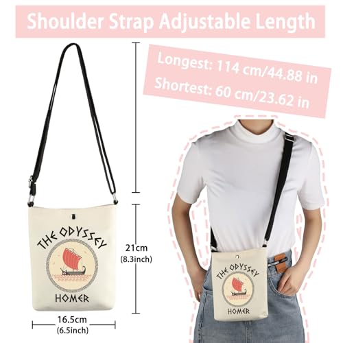 VAMSII Odyssey Book Inspired Crossbody Bag Greek Mythology Literary Book Gift Bookworm Gift3