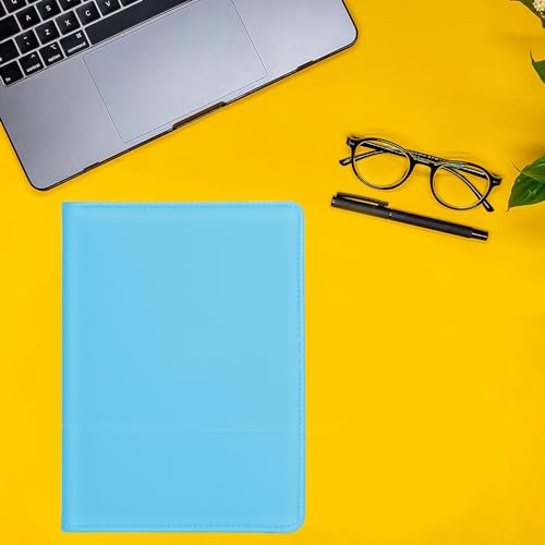 Image of Padfolio /Portfolio Binder, Mini Padfolio Portfolio Binder 5 x 8 Legal Writing Pad, A5 Document Organizer Folder for Men Women, Light Blue.