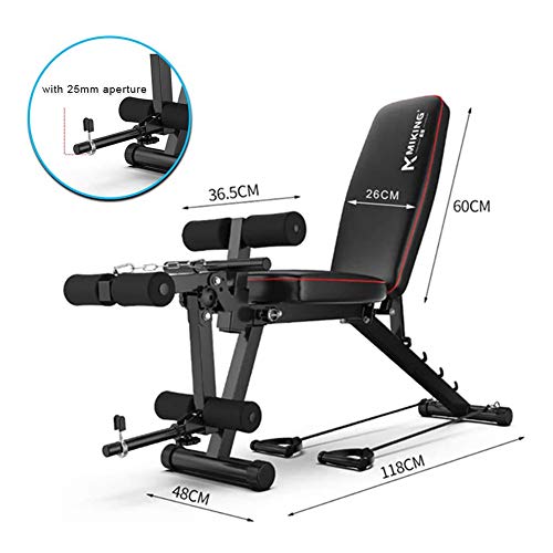 HBBY Multifunctionele halterbank met beenverlenging, krulllift voor full body workout, verstelbare krachttrainingsbank, 5 posities, 600 lbs capaciteit - Image 7