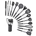 Silikon Kochgeschirr Küchenhelfer Set Küchengerät - 24 Teiliges Silikon Hitzebeständig Küchenhelfer Pfannenwender Antihaft Silikonspatel Besteck Set