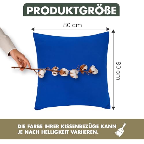 Terra Beds Kissenbezug 80x80 (Set mit 2) - 100% Baumwolle Jersey 160 g/m2, Oeko-Tex Zertifiziert - Kopfkissenbezug 80x80 für Kissen 80x80… – Ansicht 2
