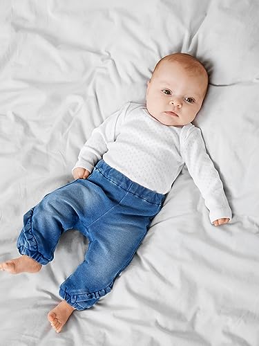 NAME IT Baby - Mädchen Nbfbella Shaped R SWE 2404-tr Noos Jeanshose, Medium Blue Denim, 74 EU