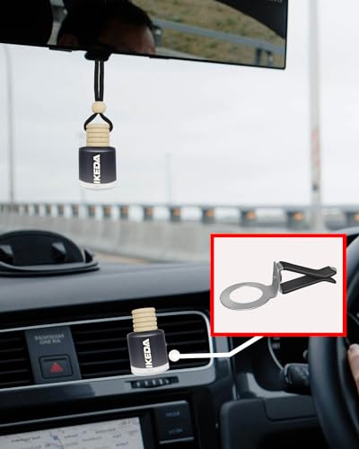Image of ikeda fragrance Car Air Freshener Hanging,Cylindrical Auto Scent with Vent Clip Bottle,45-Days Long Lasting Fragrance, Essential Oil Diffuser Odor Eliminator for Women (Circle, ice)