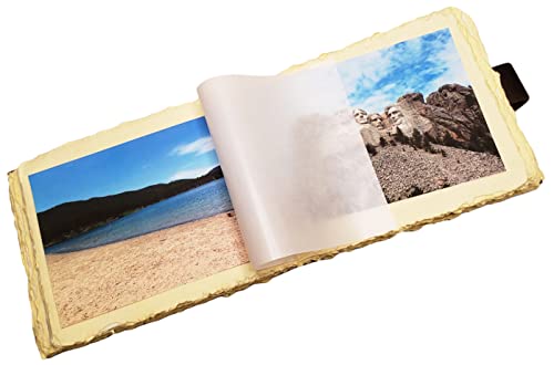 Vintage Leather Photo Album With Buckle Closure - Scrapbook Style Pages, Gift Box Included - Holds 100 4X6 Or 5X7 Photos - Memory Book #TOP4