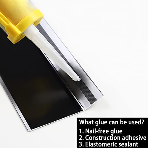 Trimold Aluminum Floor Transition Strip Flooring Reducer, Suitable For Doorways Threshold Ramp Tile Laminate, Bridge The Height Between 0.3-1.6 Inch (3Ft X 3.9In, Matte Black) #TOP3