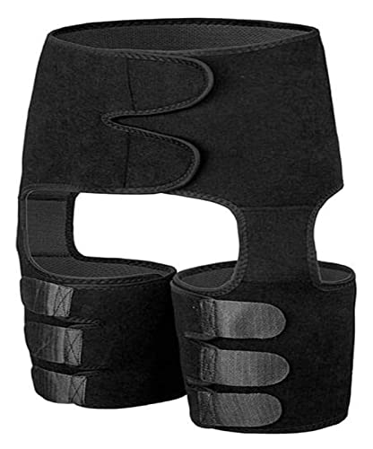 ZGRM Hip Brace Thigh Compression Sleeve for Men Women Sports Waist Leg Guards Hip Groin for Pulled Muscle Strain for Hip Pain Relief 22.7.21 (Color : Black, Size : XXXL/XXX-Large)
