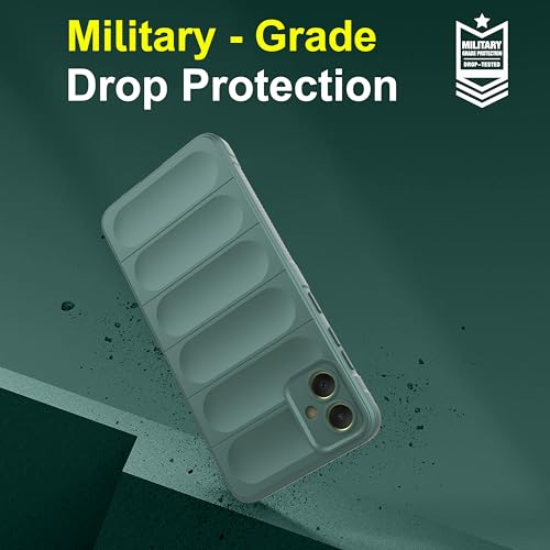 Image of Zapcase Back Case Cover for Samsung Galaxy M05 | Compatible for Samsung Galaxy M05 Back Cover | Liquid Silicon Magic Case with Camera Protection | Dark Green