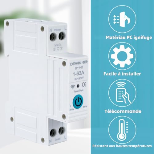 Compteur électrique connecté 63A Tuya pour piloter la maison connectée à distance - 2