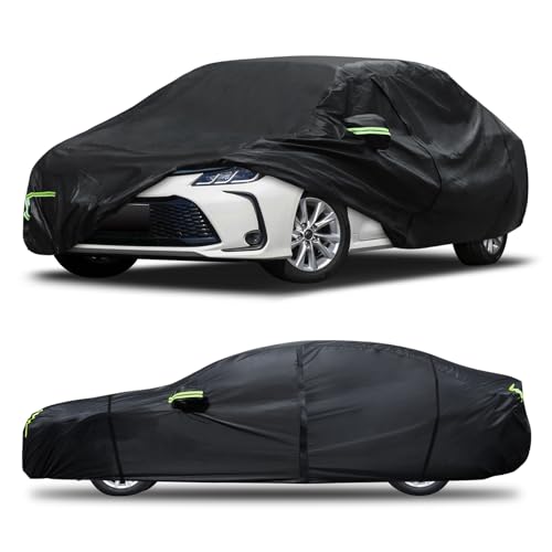 Image of Car Cover Custom Fit for Toyota Corolla 2000-2025,Honda Civic 1991-2025,6 Layers Truck Cover Waterproof All Weather for Automobiles,Outdoor Full Exterior Cover,Rain, Sun, Wind Protection,Black