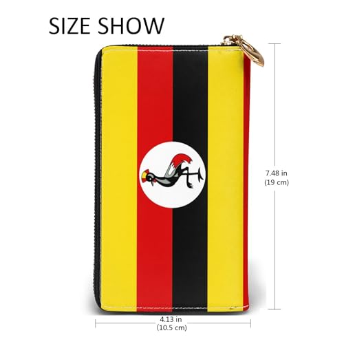 SEAEAGLE Flag of Uganda Womens Longer Wallet Card Holder Fashion Long Hand Bag2