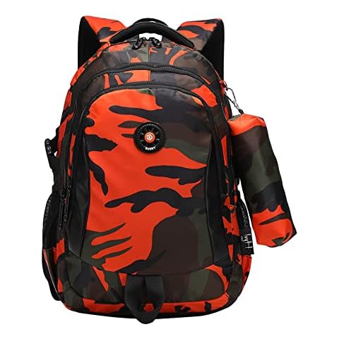Mochila Infantil Niño por Vimukun, Adolescente Camuflaje Bolsa para la escuela Cover