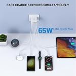 3 Pack 65W GaN Type C Wall Charger Block,6-Port Fast Charging Block,PD USB C Plug Adapter+QC Plug Compatible with Apple iPhone 17/17 Air/16E/16Pro Max/16Plus/16/15/14/13/12/11/XS Max,iPad Pro,AirPods - Image 2