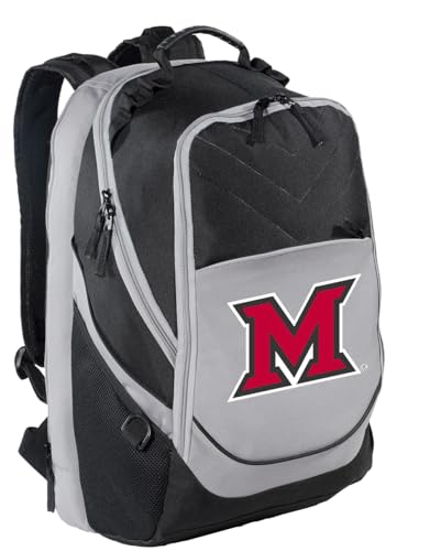 Image of Broad Bay Miami University Backpack | Official Miami of Ohio Logo, Padded Laptop Computer Section, Premium 600 Denier Nylon Fabric,