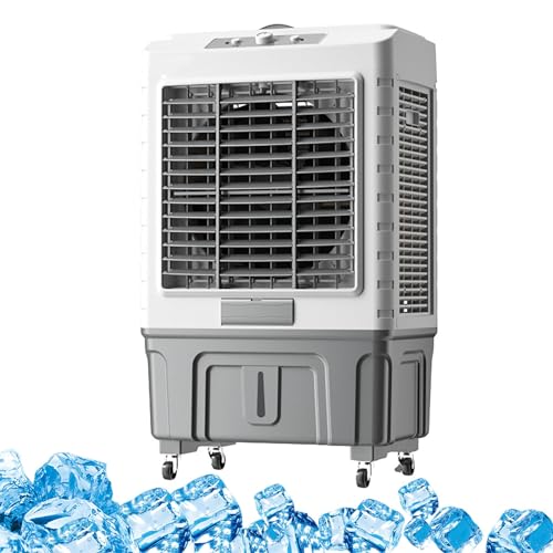 Verdunstungsluftkühler 3-Gang-Sumpfkühler, großer Wassertank, 120° Oszillation für Innen- und Außenbereich, Garage, 1000 m² Kühlventilator