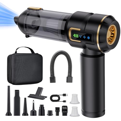 Aspirateur à Main Rechargeable, aspirateur sans Fil Puissant de 27000 PA, Vitesse de Rotation de 220000 Tours/Minute, adapté au Nettoyage des Voitures, des Bureaux et des Poils d&rsquo;animaux