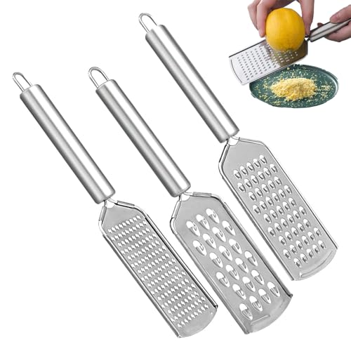 3 Stück Kleine Reibe,Kleine Reibe Edelstahl,Mini Reibe Klein,Edelstahl Mini Reibe Klein,Handreibe Edelstahl,KäSereibe, Obst- Und GemüSereibe Für Kartoffeln Zucchini Karotten Äpfel Kohl Und Weichkäse