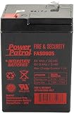 Interstate Batteries 6V 4Ah Fire & Security Battery (F1 Terminal) SLA AGM VRLA Power Patrol Rechargeable Replacement for Fire Alarms, Security Systems, General (FAS0905)