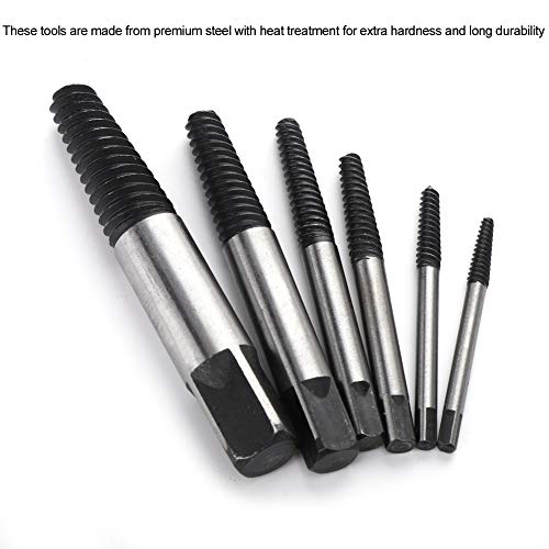 Extractor de tornillos multiestrías y kit de extracción fácil para cabeza hexagonal 5