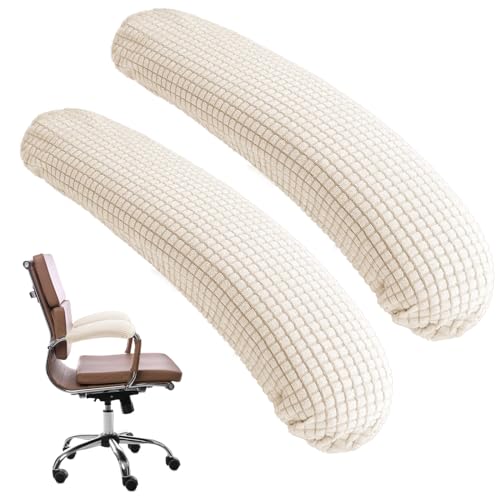 Office Chair Armrest Covers 2-Pack Beige